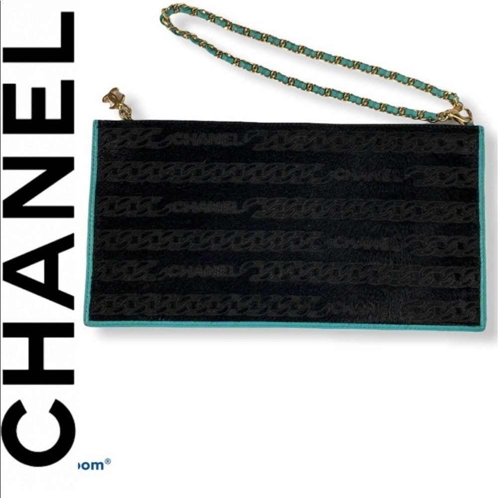 Chanel Pony Hair Leather Clutch